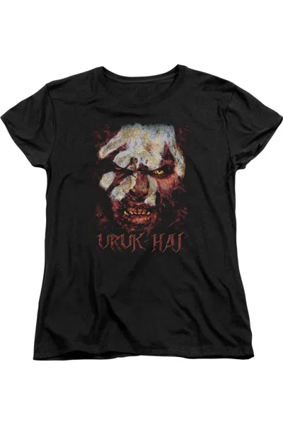 Gildan Lord Of The Rings Uruk Hai Short Sleeve Womens Tee / T-shirt In Black