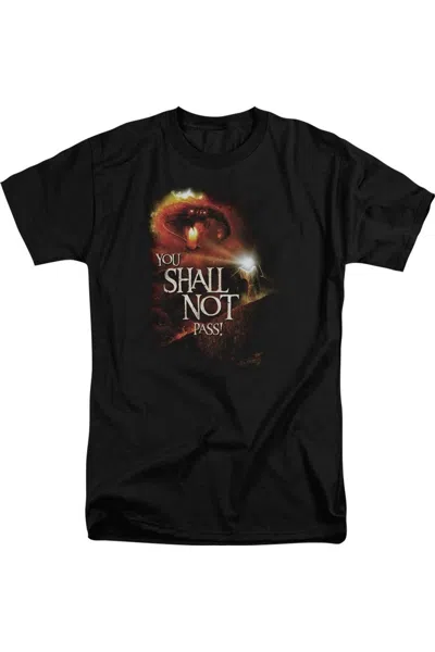 Gildan Lord Of The Rings You Shall Not Pass Short Sleeve Adult Tall Tee / T-shirt In Black
