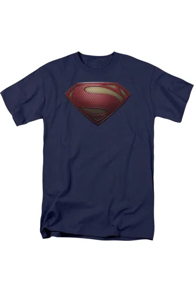 Gildan Man Of Steel Mos Shield Short Sleeve Adult Tee / T-shirt In Blue