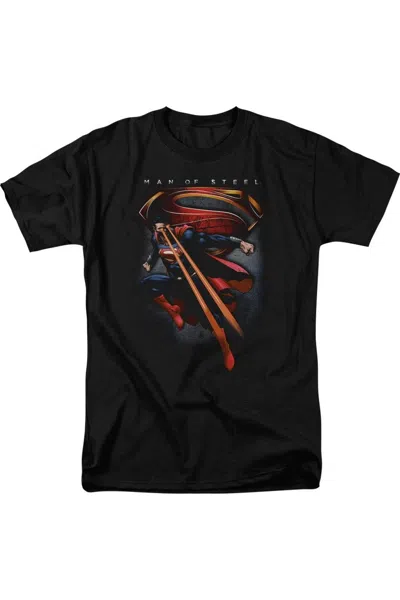 Gildan Man Of Steel Symbolic Superman Short Sleeve Adult Tee / T-shirt In Black