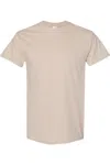 Gildan Mens Heavy Cotton Short-sleeved T-shirt In Beige