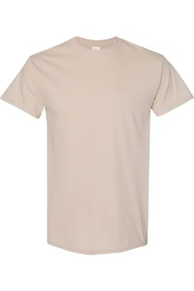 Gildan Mens Heavy Cotton Short-sleeved T-shirt In Beige