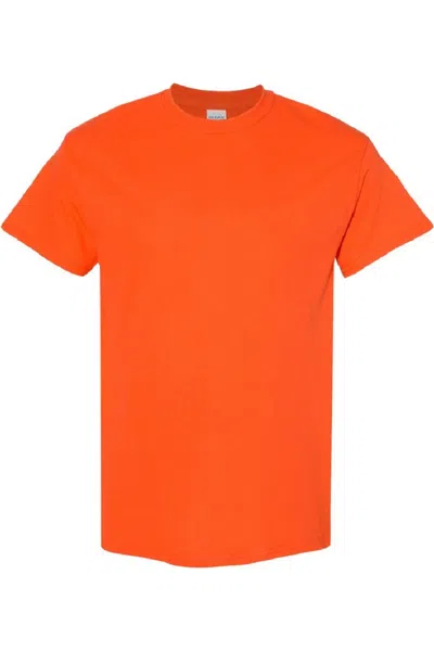 Gildan Mens Heavy Cotton Short-sleeved T-shirt In Orange