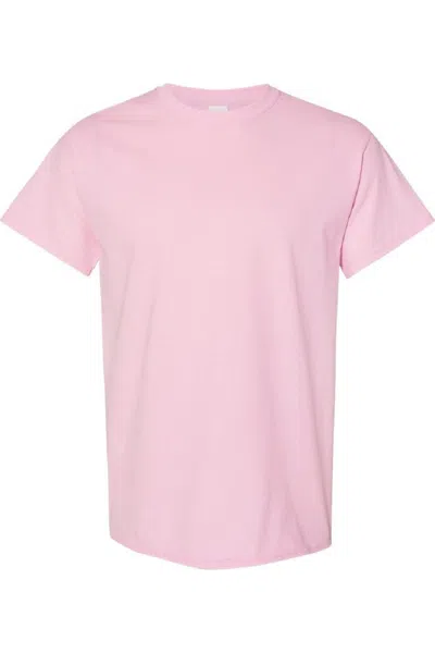 Gildan Mens Heavy Cotton Short-sleeved T-shirt In Pink