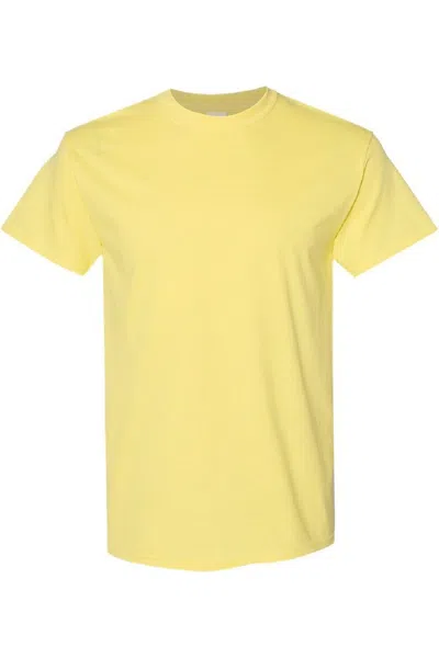 Gildan Mens Heavy Cotton Short-sleeved T-shirt In Yellow