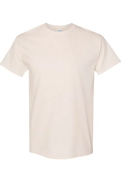 Gildan Mens Heavy Cotton Short-sleeved T-shirt In Beige