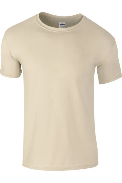 Gildan Mens Short Sleeve Soft-style T-shirt In Beige