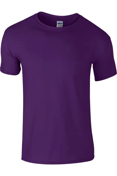 Gildan Mens Short Sleeve Soft-style T-shirt In Purple