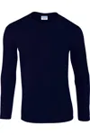 Gildan Mens Soft Style Long Sleeve T-shirt In Blue