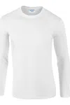 Gildan Mens Soft Style Long Sleeve T-shirt In White