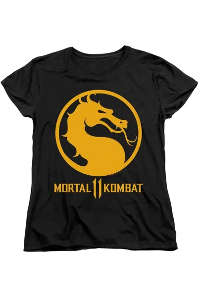 Gildan Mortal Kombat 11 Dragon Logo Short Sleeve Women´s Tee / T-shirt In Black