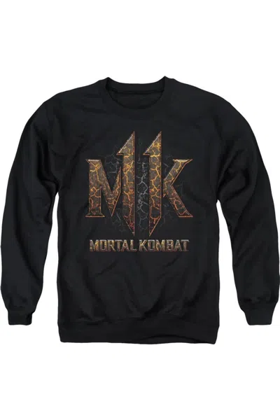 Gildan Mortal Kombat 11 Mk11 Lava Adult Crewneck Sweatshirt In Black