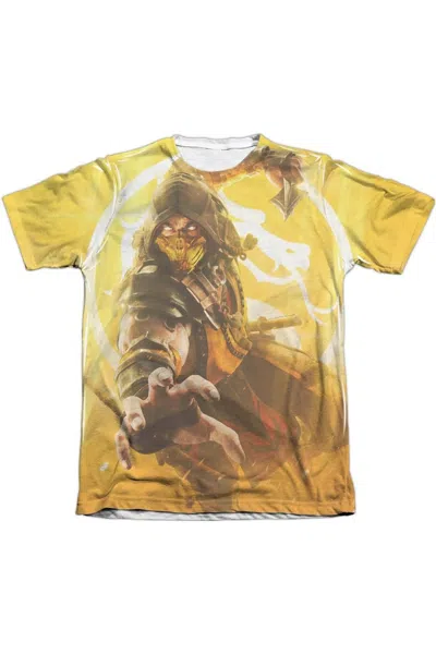 Gildan Mortal Kombat 11 Scorpion Adult Poly/cotton Short Sleeve Tee / T-shirt In White
