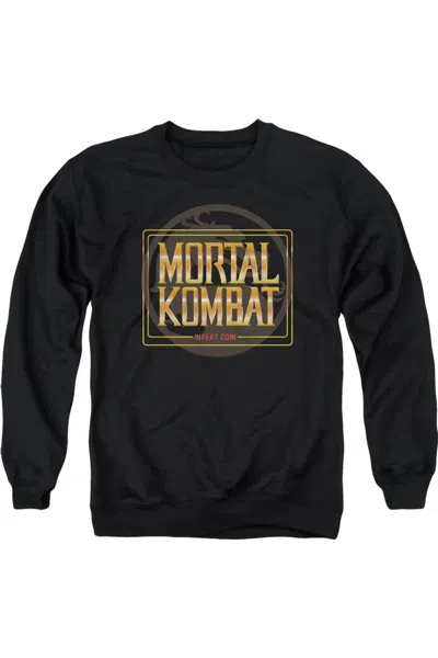 Gildan Mortal Kombat Klassic Insert Coin Adult Crewneck Sweatshirt In Black