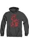 Gildan Mortal Kombat Klassic Insert Coin Adult Heather Hoodie / Hooded Sweatshirt In Black