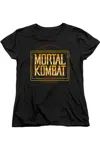 Gildan Mortal Kombat Klassic Insert Coin Short Sleeve Women´s Tee / T-shirt In Black