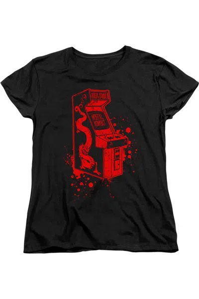 Gildan Mortal Kombat Klassic Insert Coin Short Sleeve Women´s Tee / T-shirt In Black