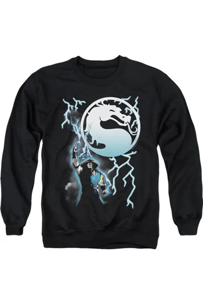 Gildan Mortal Kombat Klassic Raiden Adult Crewneck Sweatshirt In Black