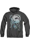 Gildan Mortal Kombat Klassic Raiden Adult Heather Hoodie / Hooded Sweatshirt In Black