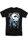 Gildan Mortal Kombat Klassic Raiden Short Sleeve Adult Tall Tee / T-shirt In Black