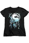 Gildan Mortal Kombat Klassic Raiden Short Sleeve Women´s Tee / T-shirt In Black