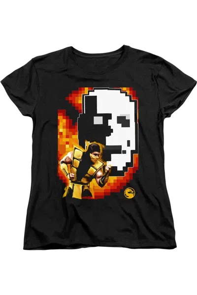 Gildan Mortal Kombat Klassic Scorpion Short Sleeve Women´s Tee / T-shirt In Black
