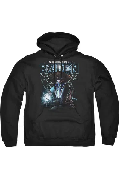 Gildan Mortal Kombat Raiden Adult Pull Over Hoodie / Hooded Sweatshirt In Black