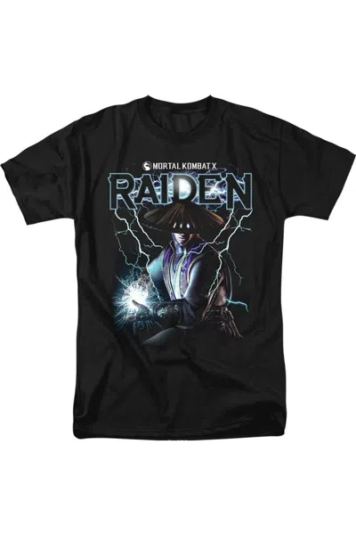 Gildan Mortal Kombat Raiden Short Sleeve Adult Tee / T-shirt In Black