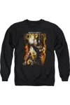 Gildan Mortal Kombat Scorpion Adult Crewneck Sweatshirt In Black