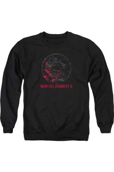 Gildan Mortal Kombat X Bloody Seal Adult Crewneck Sweatshirt In Black