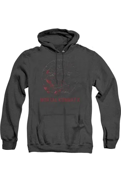 Gildan Mortal Kombat X Bloody Seal Adult Heather Hoodie / Hooded Sweatshirt In Black