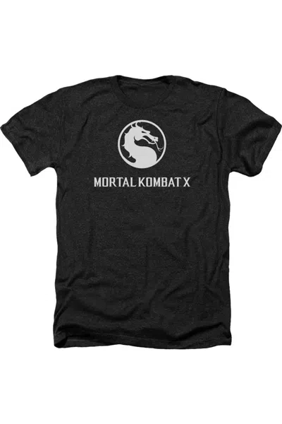 Gildan Mortal Kombat X Dragon Logo Adult Heather Tee / T-shirt In Black