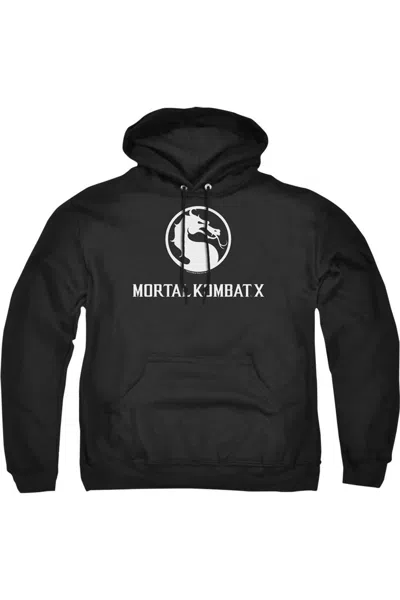 Gildan Mortal Kombat X Dragon Logo Adult Pull Over Hoodie / Hooded Sweatshirt In Black
