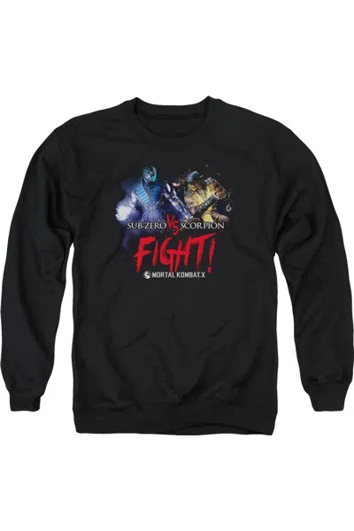 Gildan Mortal Kombat X Fight Adult Crewneck Sweatshirt In Black