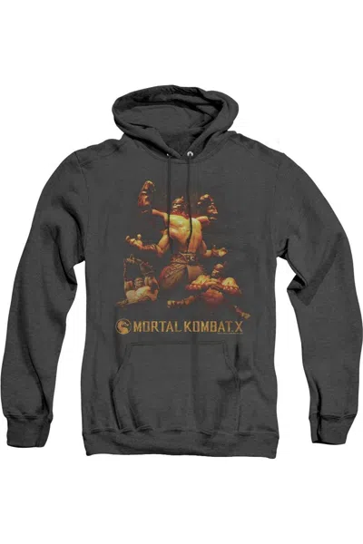Gildan Mortal Kombat X Goro Adult Heather Hoodie / Hooded Sweatshirt In Black