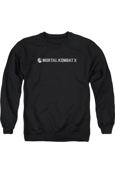 Gildan Mortal Kombat X Horizontal Logo Adult Crewneck Sweatshirt In Black