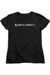 Gildan Mortal Kombat X Horizontal Logo Short Sleeve Womens Tee / T-shirt In Black