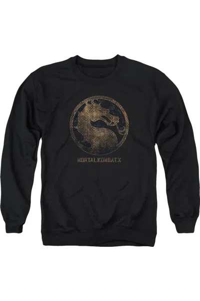 Gildan Mortal Kombat X Metal Seal Adult Crewneck Sweatshirt In Black