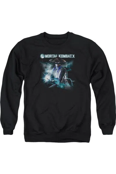 Gildan Mortal Kombat X Raiden Adult Crewneck Sweatshirt In Black