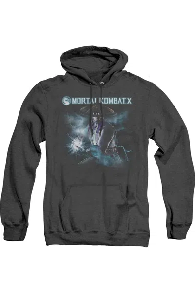 Gildan Mortal Kombat X Raiden Adult Heather Hoodie / Hooded Sweatshirt In Black