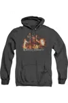 Gildan Mortal Kombat X Scorpio Flames Adult Heather Hoodie / Hooded Sweatshirt In Black