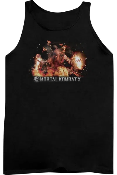 Gildan Mortal Kombat X Scorpio Flames Adult Tank Top In Black