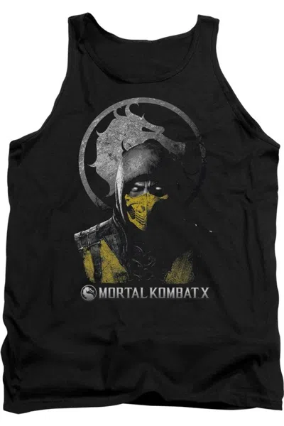 Gildan Mortal Kombat X Scorpion Bust Adult Tank Top In Black
