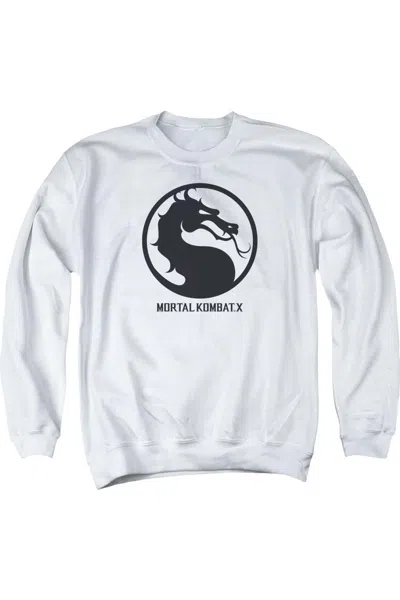 Gildan Mortal Kombat X Seal Adult Crewneck Sweatshirt In White