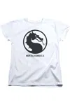 Gildan Mortal Kombat X Seal Short Sleeve Womens Tee / T-shirt In White