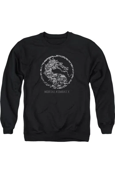 Gildan Mortal Kombat X Stone Seal Adult Crewneck Sweatshirt In Black