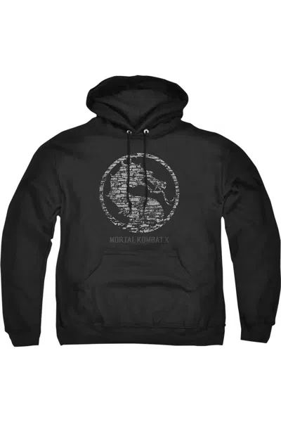 Gildan Mortal Kombat X Stone Seal Adult Pull Over Hoodie / Hooded Sweatshirt In Black
