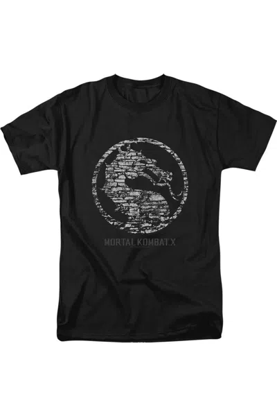 Gildan Mortal Kombat X Stone Seal Short Sleeve Adult Tee / T-shirt In Black