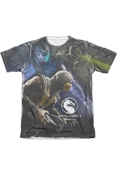Gildan Mortal Kombat X Three Of A Kind Adult Poly/cotton Short Sleeve Tee / T-shirt In White