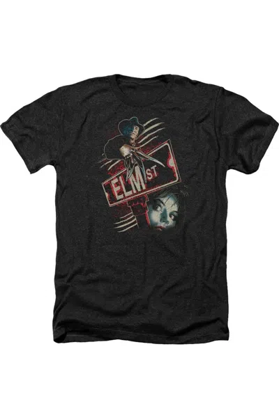 Gildan Nightmare On Elm Street Elm St Adult Heather Tee / T-shirt In Black